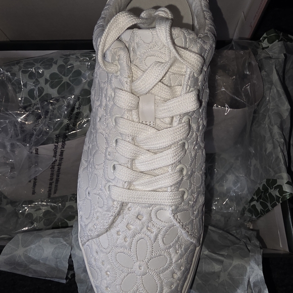 Kate Spade White Lace Sneakers - Picture 8 of 8